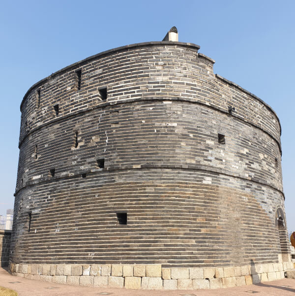 a photo of the Dongbukgongsimdon the northeastern watchtower after reconstruction.